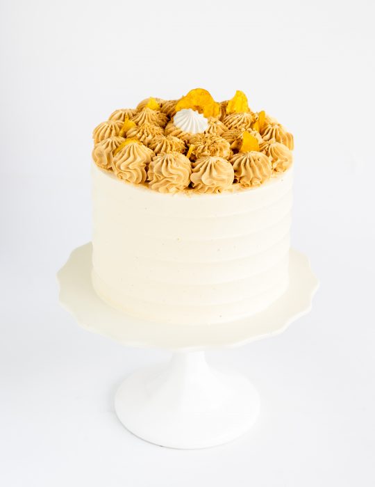 Caramel Banana Cream Cake