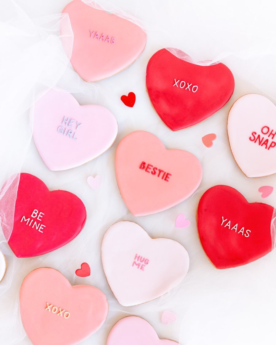 Valentine's Message Heart Cookies
